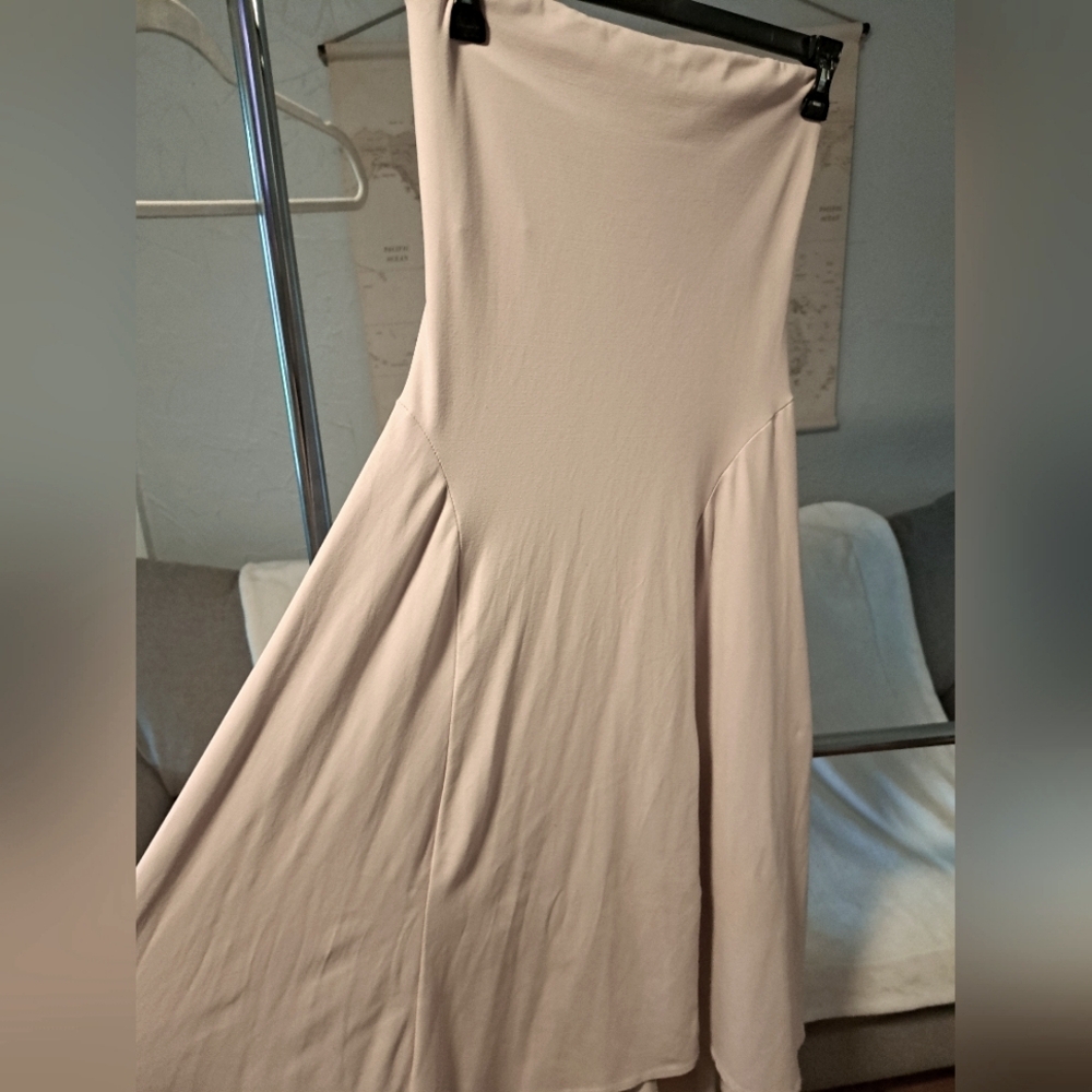 Susan Monaco strapless dress,ballet pink,size Large, high low hem, NWOT